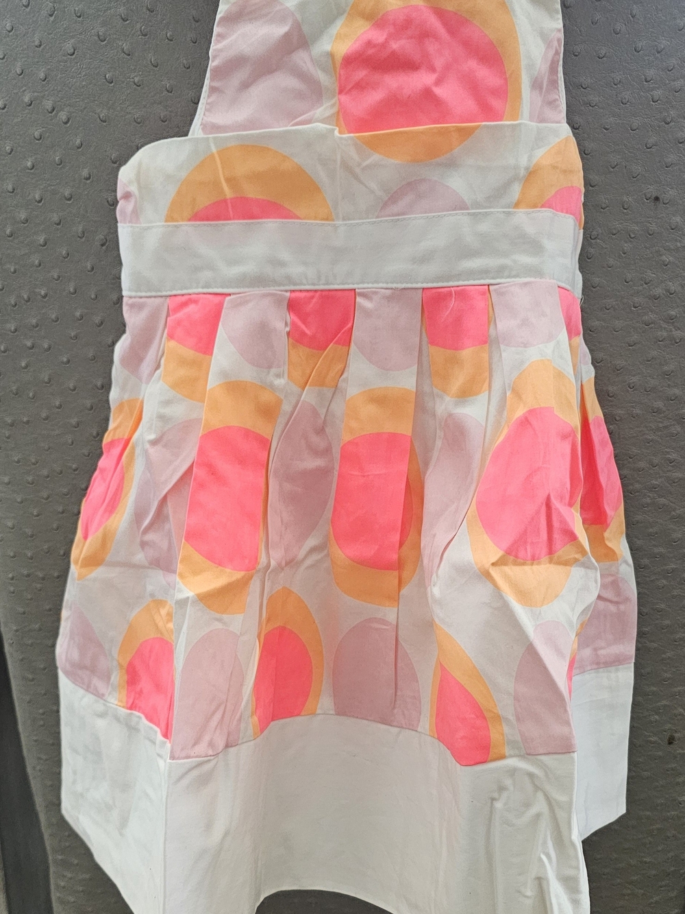 Carter's White Sundress with Pink and Orange Circle Print